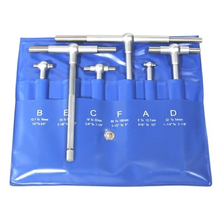Igaging 6-Piece Telescoping Gage, 5/16"-6" Set - 34-606 34-606